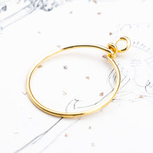 Load image into Gallery viewer, Medium Gold Plate Hoop that Opens
