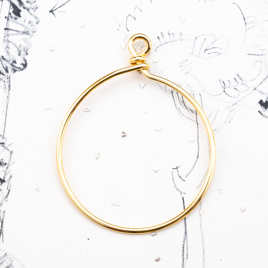 Large Gold Plate Hoop that Opens