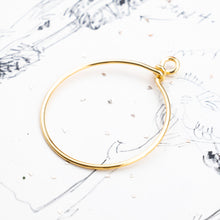 Load image into Gallery viewer, Large Gold Plate Hoop that Opens
