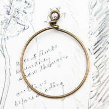 Load image into Gallery viewer, Large Brass Ox Hoop that Opens
