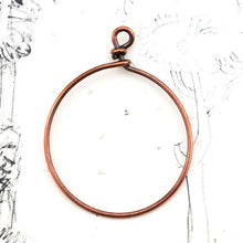 Load image into Gallery viewer, Large Antique Copper Hoop that Opens
