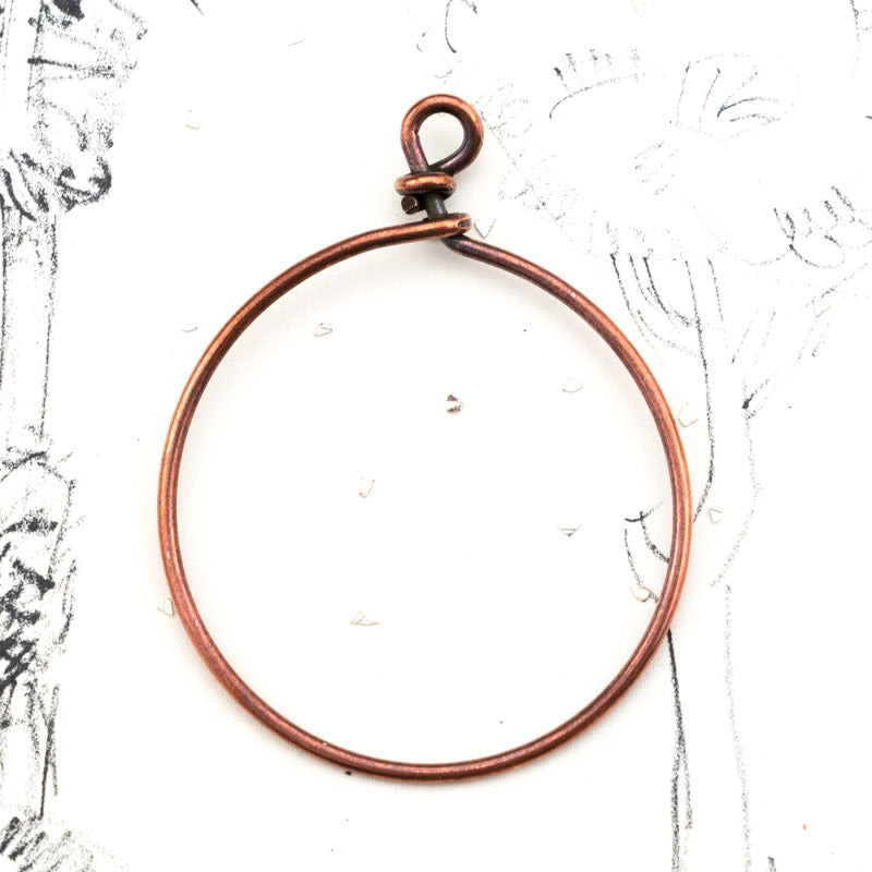 Large Antique Copper Hoop that Opens