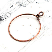 Load image into Gallery viewer, Large Antique Copper Hoop that Opens
