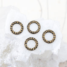 Load image into Gallery viewer, 9mm Brass Ox Baby Hammered Hoop Set - 4 Pcs
