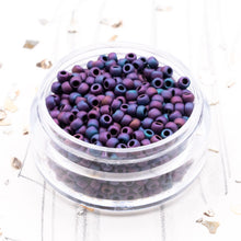 Load image into Gallery viewer, 11/0 Purple Iris Metallic Matte Round Seed Beads
