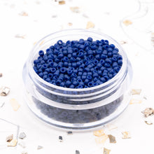 Load image into Gallery viewer, 15/0 Semi-Glazed Midnight Blue Round Seed Beads
