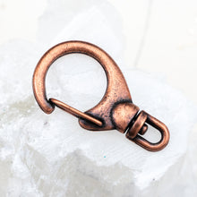 Load image into Gallery viewer, Antique Copper Swivel Lobster Clasp

