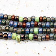 Load image into Gallery viewer, 32/0 Aged Blue Jeans Mixed Seed Bead Strand
