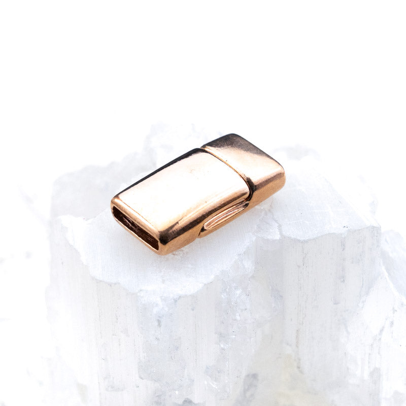 10mm Rose Gold Magnetic Clasp for Flat Leather