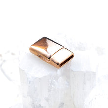Load image into Gallery viewer, 10mm Rose Gold Magnetic Clasp for Flat Leather
