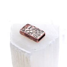 Load image into Gallery viewer, 10mm Deco Antique Copper Magnetic Clasp for Flat Leather
