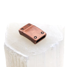 Load image into Gallery viewer, 10mm Rivet Antique Copper Magnetic Clasp for Flat Leather
