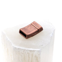 Load image into Gallery viewer, 10mm Rivet Antique Copper Magnetic Clasp for Flat Leather
