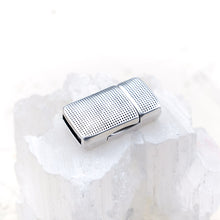 Load image into Gallery viewer, 10mm Deco Antique Silver Magnetic Clasp for Flat Leather
