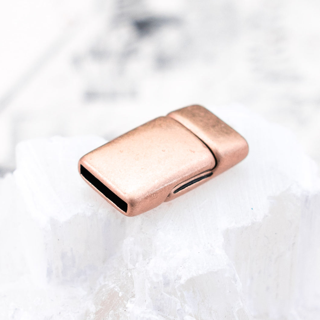10mm Antique Copper Magnetic Clasp for Flat Leather