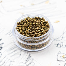 Load image into Gallery viewer, 11/0 Dark Gold Bronze Round Seed Beads
