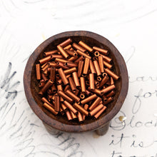 Load image into Gallery viewer, #3 Copper Matte Czech Bugle Beads

