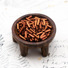 Load image into Gallery viewer, #3 Copper Matte Czech Bugle Beads
