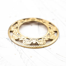 Load image into Gallery viewer, 48mm Garden Fountain Hoop Solid Brass Pendant
