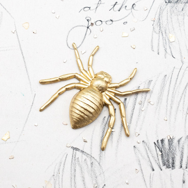 Along Came a Spider Solid Brass Pendant - No Holes