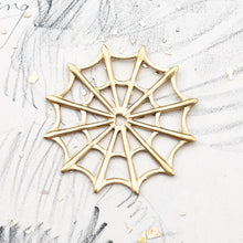 Load image into Gallery viewer, Large Cobweb Solid Brass Pendant
