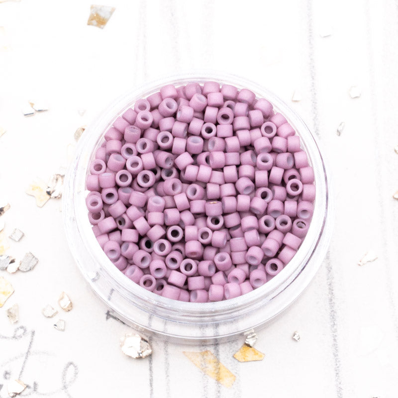 Mauve Chalk Matte Opaque Aiko Seed Beads