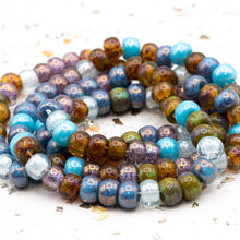 Load image into Gallery viewer, 2/0 Aged Blue Skies Mixed Seed Bead Strand
