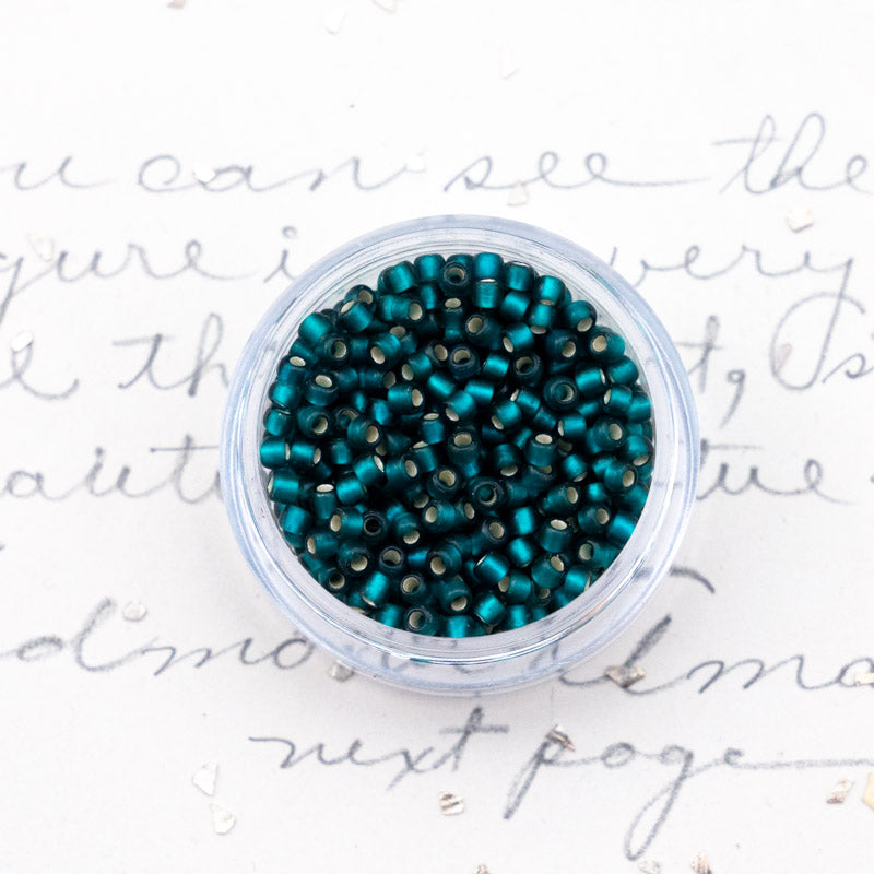 11/0 Matte Blue Zircon Silver Lined Round Seed Beads
