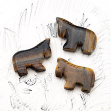 Load image into Gallery viewer, Large Tiger Eye Horse Fetish Gemstone Bead/Pendant
