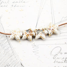 Load image into Gallery viewer, 20mm Earthy Handmade Porcelain Starfish Bead Set - 4 Pcs
