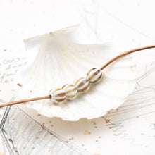 Load image into Gallery viewer, 10mm Sandy Linen Handmade Porcelain Melon Bead Set - 4 Pcs

