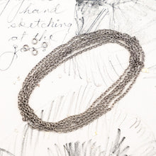 Load image into Gallery viewer, 1.7mm Antique Silver Petite Cable Chain - 3 Feet
