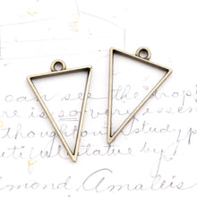 Load image into Gallery viewer, Antique Brass Spike Charm Pair
