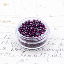Load image into Gallery viewer, 11/0 Magenta Lined Grey Round Seed Beads

