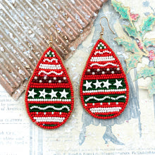 Load image into Gallery viewer, Merry and Bright Beaded Earring Pair
