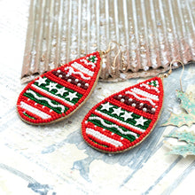 Load image into Gallery viewer, Merry and Bright Beaded Earring Pair
