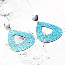 Load image into Gallery viewer, Blue Sparkle Teardrop Earring Pair

