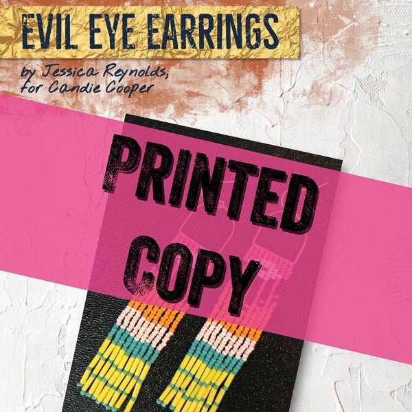 Evil Eye Earrings Pattern - Printed Copy