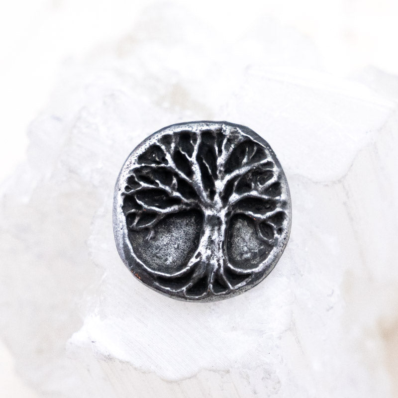 Green Girl Tree of Life Button
