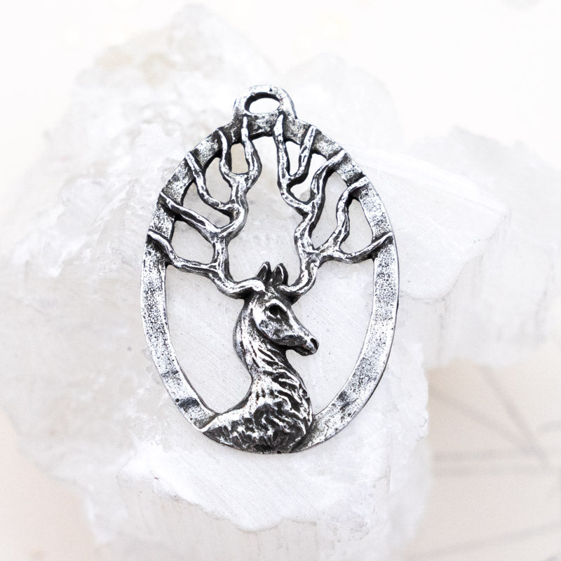 Green Girl Stag Pendant