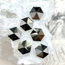 Load image into Gallery viewer, 7.5mm Metallic Light Gold 2-Hole Hexagon Premium Crystal Spike Set - 6 Pcs
