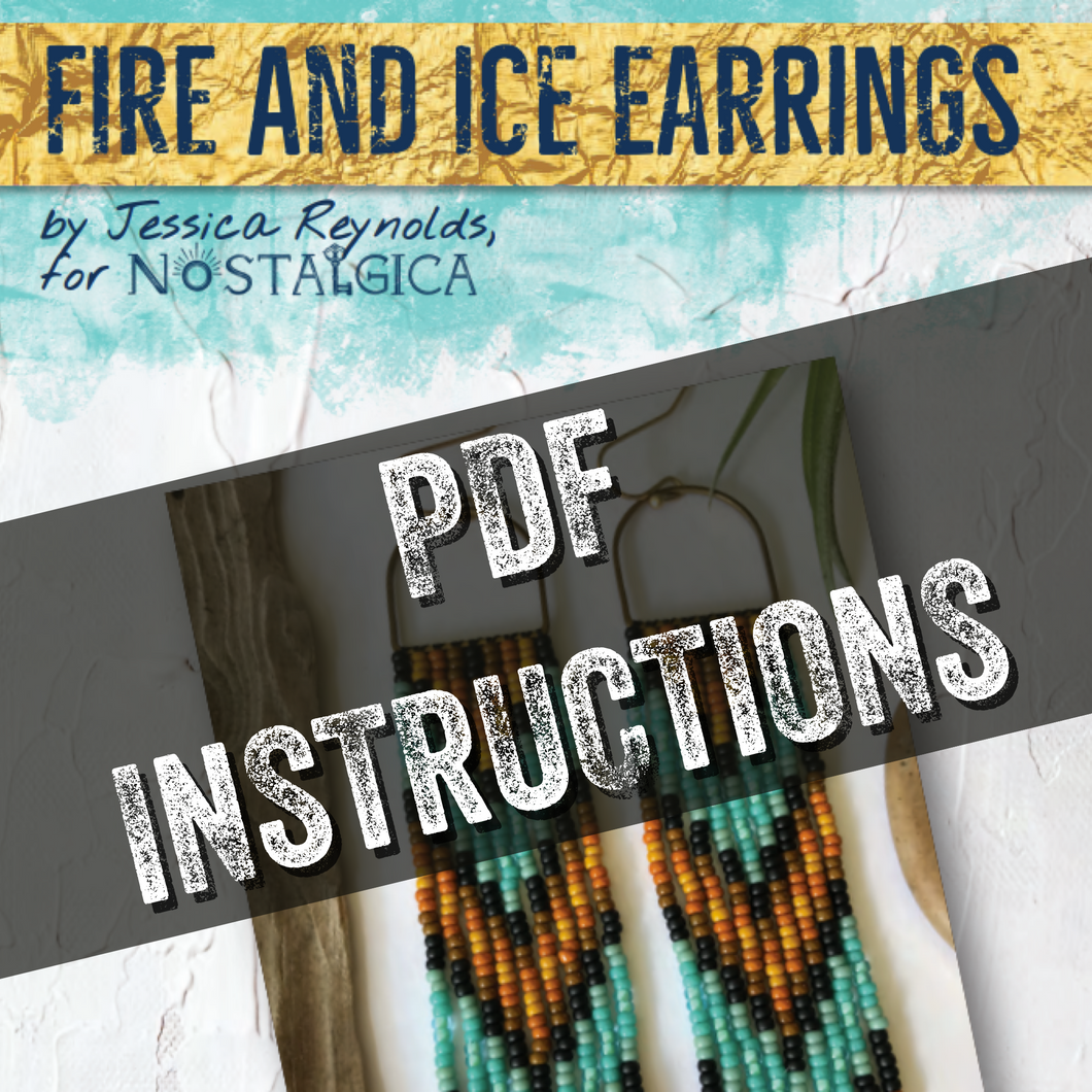 Fire and Ice Earrings Pattern - Digital PDF
