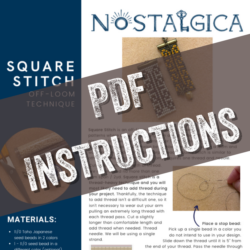 Square Stitch Instructions - Digital PDF