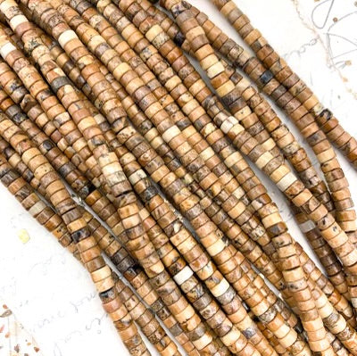 Sandstone Heishi Gemstone Bead Strand - Tucson Finds