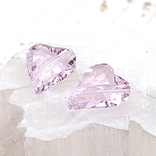 Load image into Gallery viewer, 12mm Rosaline Wild Heart Premium Austrian Crystal Bead Pair
