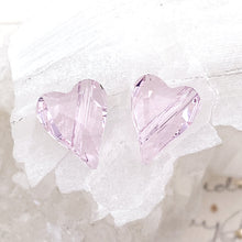 Load image into Gallery viewer, 12mm Rosaline Wild Heart Premium Austrian Crystal Bead Pair
