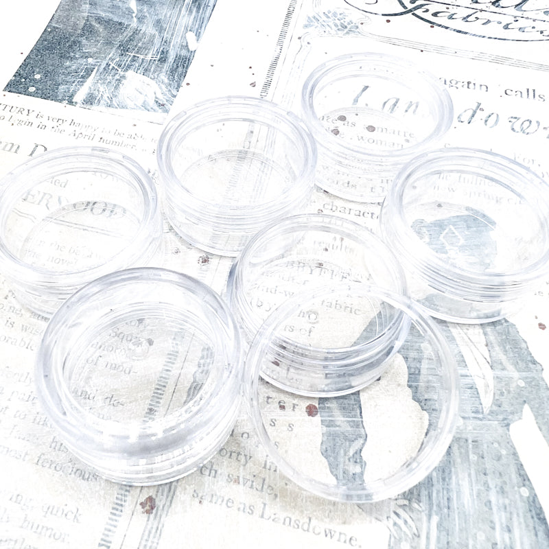 Clear 10 Gram Seed Bead Jars - 8 pcs