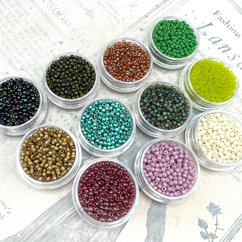 Original Peacock Feather Seed Bead Bundle - 11 Colors