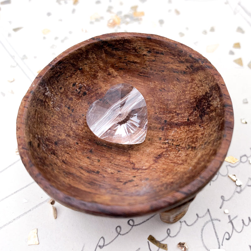 14mm Crystal Clear Premium Crystal Large Hole Heart Bead