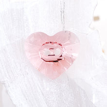 Load image into Gallery viewer, 16x14mm Rose Peach Premium Crystal Heart Button
